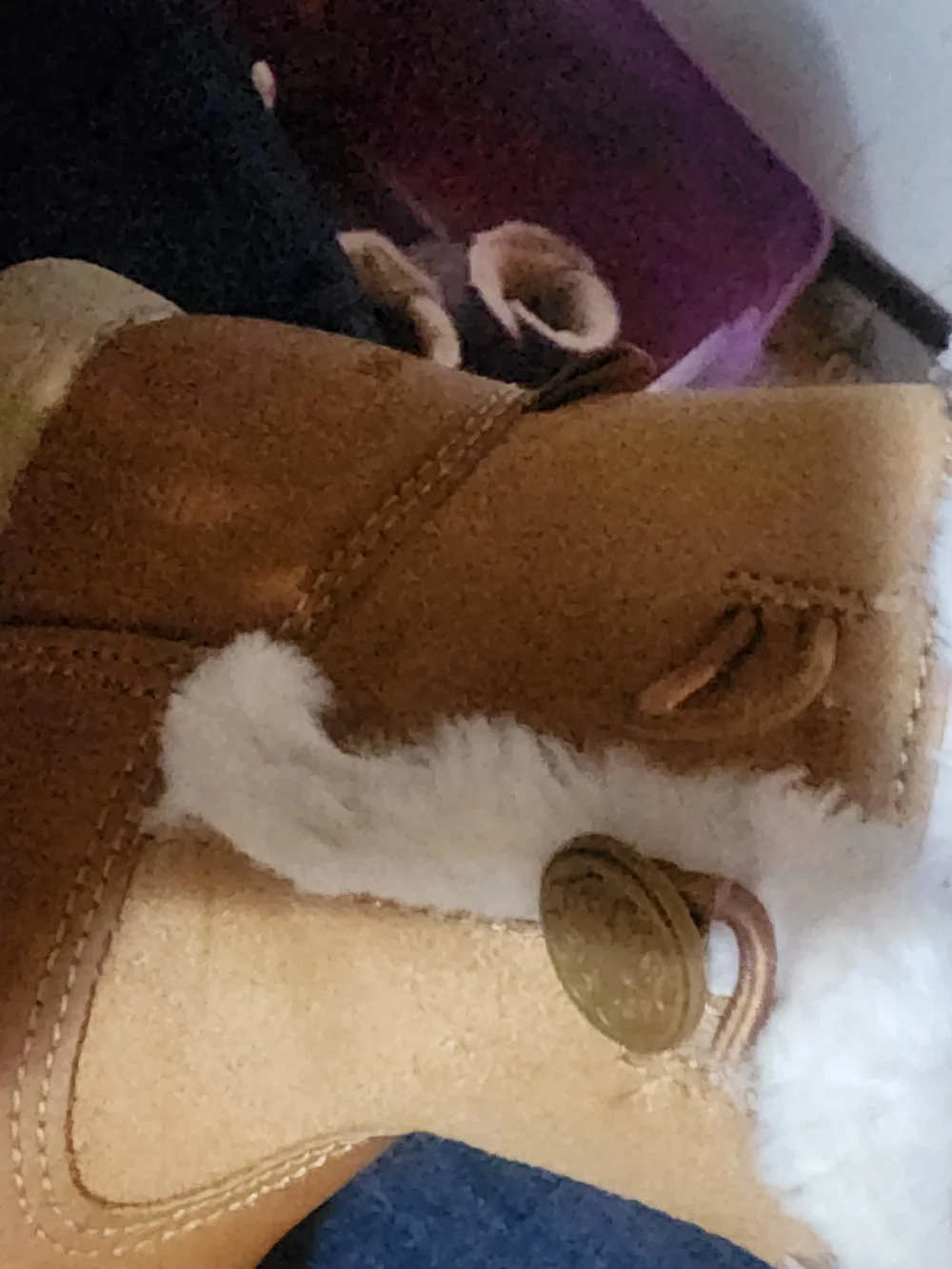 OshKosh B'gosh Tan Kids Faux-Fur Lined Boots Size 8